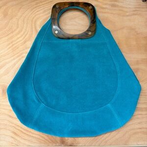 Anthropologie Clutch bag with Tortoiseshell Handles